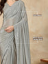 Vasthrlay Siroski Unstitch Grey Ethnic Wear
