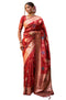 Vasthrlay Banarasi Floral Unstitched Saree