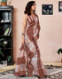 Vasthrlay Chanderi Printed Unstitched Off White Saree