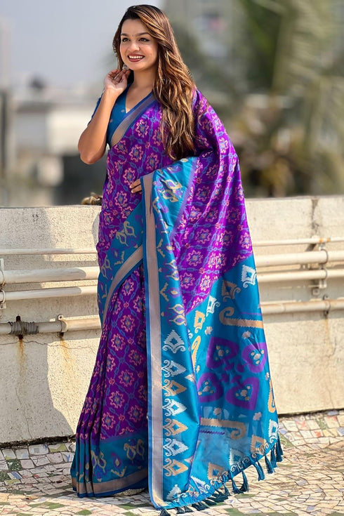 Vasthrlay Kanjivaram Patola Unstitched Ethnic Wear