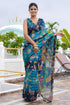 Vasthrlay Fashion Georgette Geometric Printed Ethnic Wear