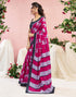 Vasthrlay Womens Printed Unstitched Green Saree