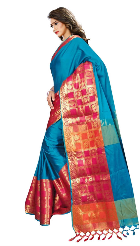 Vasthrlay Jacquard Unstiched Ethnic Wear