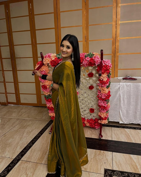 VasthrlayBoarder Unstitched Chhaavak Mustard Free Ethnic Wear