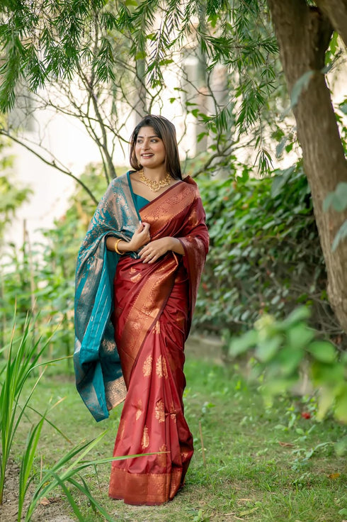 Vasthrlay Kanjivaram Weaving Contrast