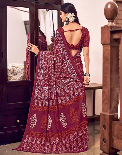 Vasthrlay Womens Printed Unstitched Green Saree