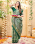 Vasthrlay Womens Weaving Unstitched Light Green Saree