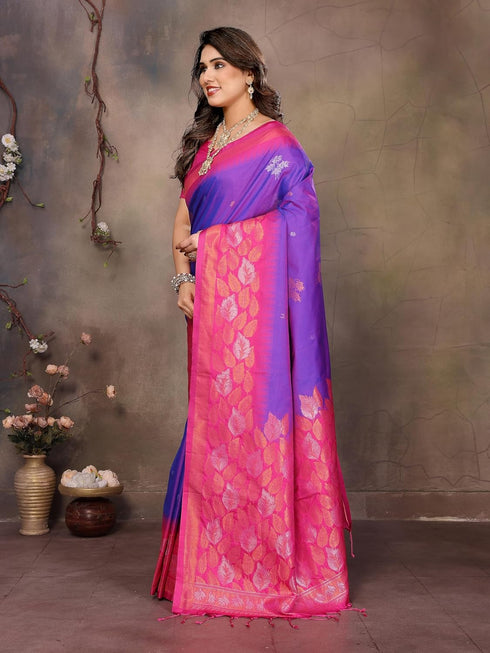 Vasthrlay Kanjivaram Saree Banarasi Blouse Wedding