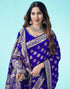 Vasthrlay Banarasi Jacquard Unstitched Yellow Saree