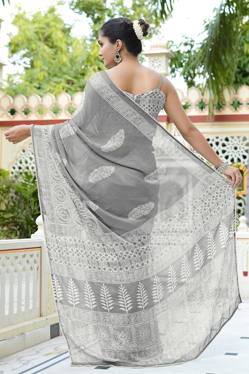 Vasthrlay Fashion Chiffon Printed Ethnic Wear