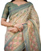 Vasthrlay Handloom Turquoise Paisley Saree