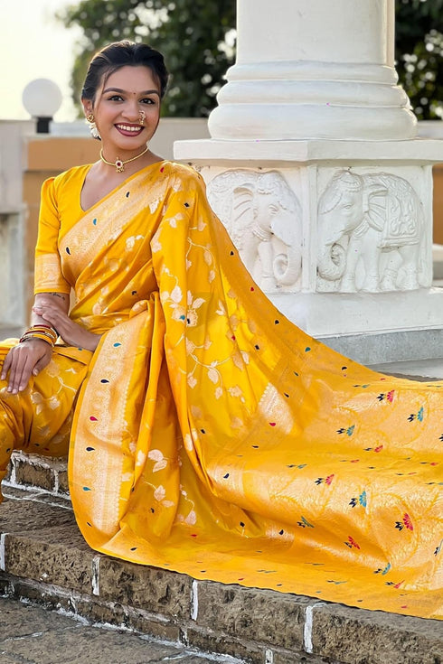 Vasthrlay Kanjivaram Handloom Golden Ethnic Wear