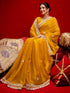 Vasthrlay Sequins Embroidery Turmeric Saree