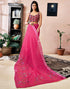Vasthrlay Womens Printed Unstitched Purple Saree