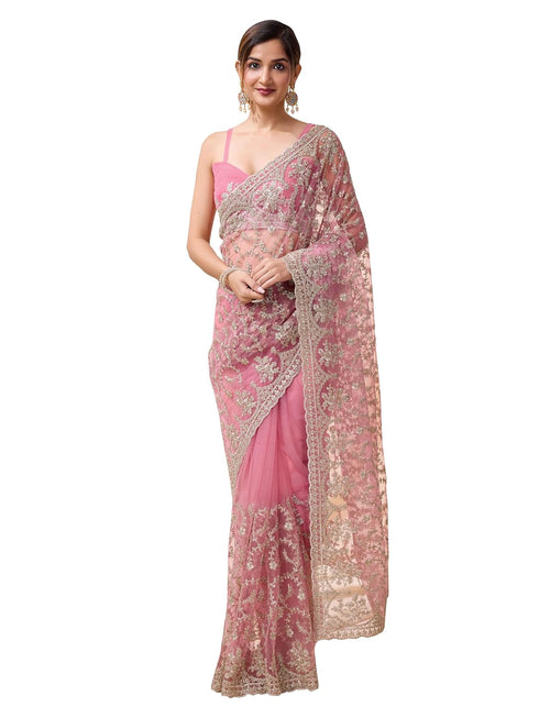 Vasthrlay Embroidery Blouse Lightpink Ethnic Wear