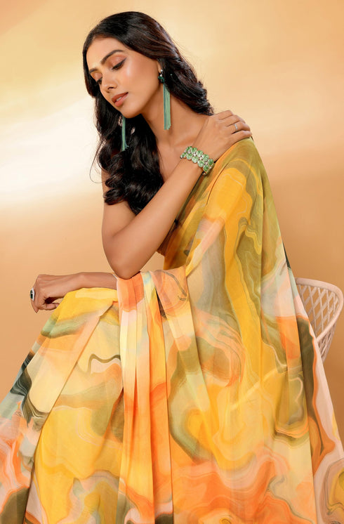 Vasthrlay Georgette Printed Saree
