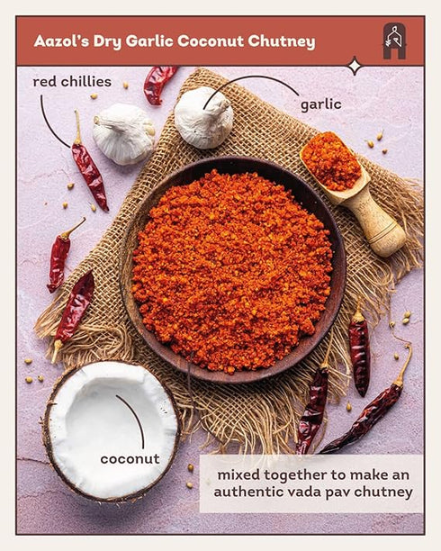 Aazol Dry Garlic Coconut Chutney: Vada Pav Masala