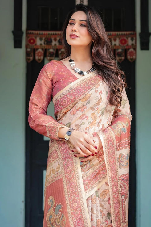 Vasthrlay Cotton Unstitched Blouse Ethnic Wear