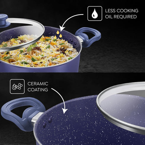 Prestige Ceraglide Ceramic Coating Non-Stick Aluminium Cookware Casserole