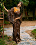 Vasthrlay Bandhani Printed Unstitched Black Saree