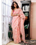 Vasthrlay Chanderi Printed Unstitched Orange Saree