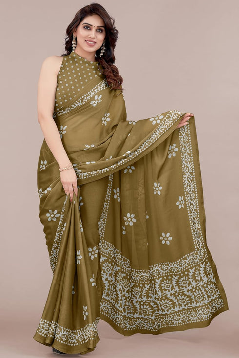 Vasthrlay Fashion Chiffon Printed Parrot Ethnic Wear