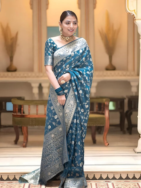 Vasthrlay Kanjivaram Banarasi Wedding Sari Az Ys Shayani Saree