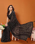 Vasthrlay Georgette Printed Unstitched Maroon Saree