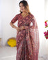 Vasthrlay Handloom Grey Green Traditional Saree