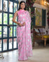 Vasthrlay Georgette Printed Unstitched Orange Saree