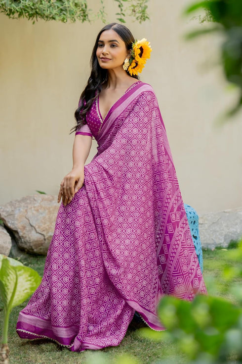 Vasthrlay Fashion Georgette Leheriya Turquoise Ethnic Wear