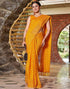 Vasthrlay Bandhani Printed Unstitched Yellow Saree