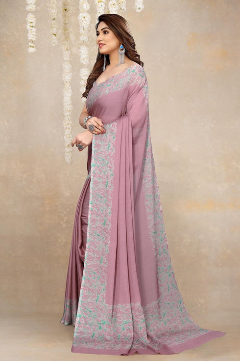 Vasthrlay Fashion Chiffon Abstrect Printed Ethnic Wear