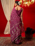 Vasthrlay Vichitra Printed Unstitched Maroon Saree