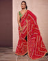 Vasthrlay Georgette Embroidery Unstitched Yellow Saree