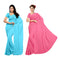 Vasthrlay Georgette Unstitched Pink Free Ethnic Wear
