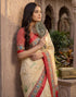 Vasthrlay Banglori Printed Unstitched Peach Saree