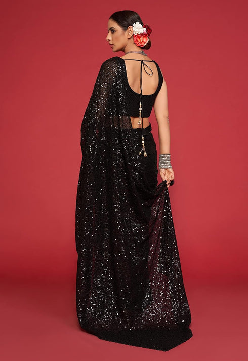 Vasthrlay Georgette Sequins Blouse Ethnic Wear