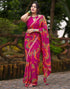 Vasthrlay Georgette Printed Unstitched Yellow Saree