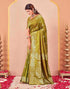 Vasthrlay Kanjivaram Jacquard Unstitched Mustard Saree
