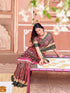Vasthrlay Womens Printed Unstitched Purple Saree