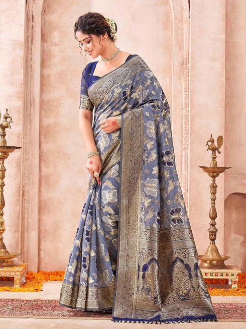 Vasthrlay Chanderi Banarasi Light Saree