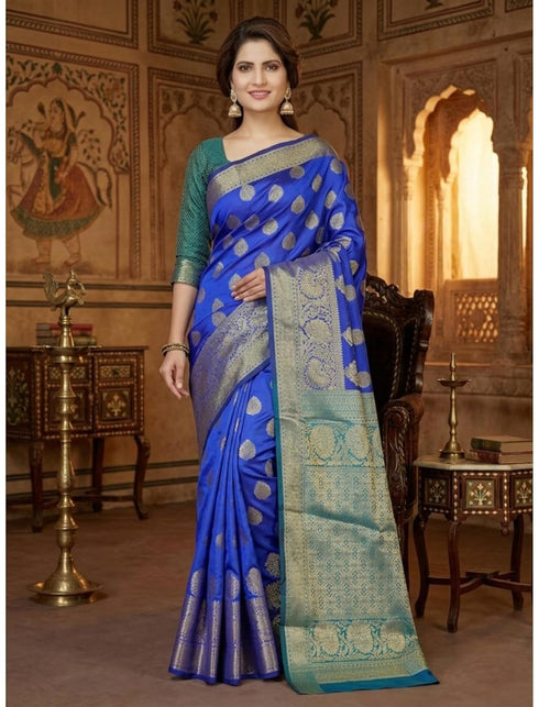 Vasthrlay Banarasi Freesize Ethnic Wear