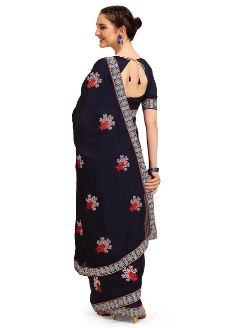 Vasthrlay Vichitra Embroidery Saree