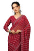 Vasthrlay Fashion Georgette Stripes Navy Ethnic Wear