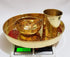 Hammered Brass Solid Dinner Thali Set -5 Pieces