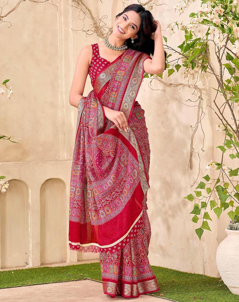 Vasthrlay Georgette Weaving Yellow Saree