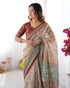 Vasthrlay Handloom Burgundy Traditional Saree