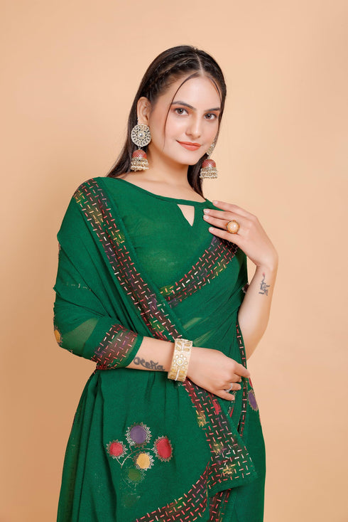 Vasthrlay Georgette Unstitched Saree
