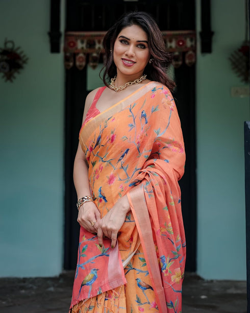 Vasthrlay Tasselled Elephant Saree